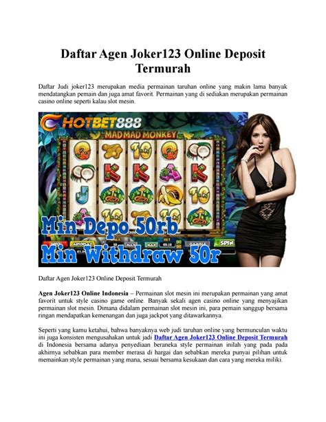 agen casino joker123 deposit termurah Array